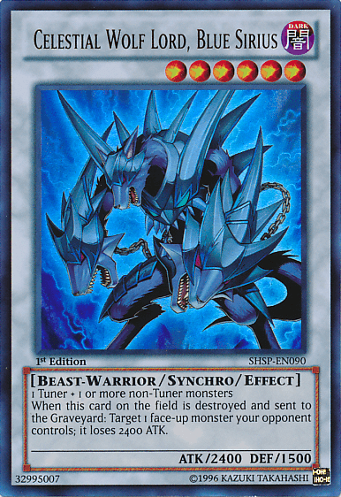 Celestial Wolf Lord, Blue Sirius [SHSP-EN090] Ultra Rare - Josh's Cards