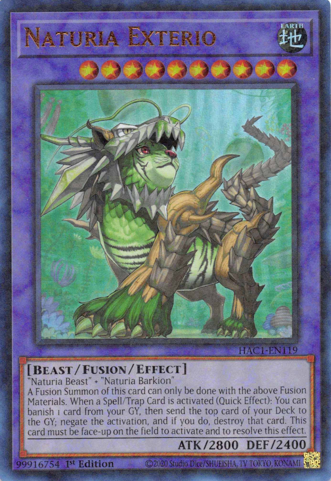 Naturia Exterio (Duel Terminal) [HAC1-EN119] Parallel Rare - Josh's Cards