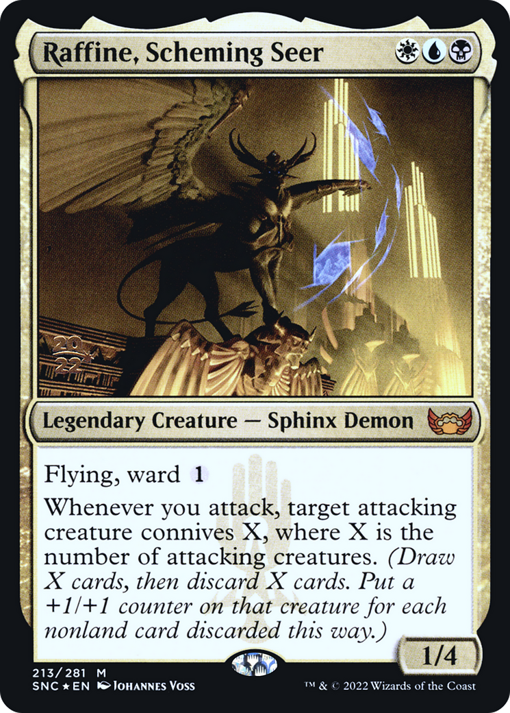 Raffine, Scheming Seer (PRE-213S) - Streets of New Capenna Promos Foil