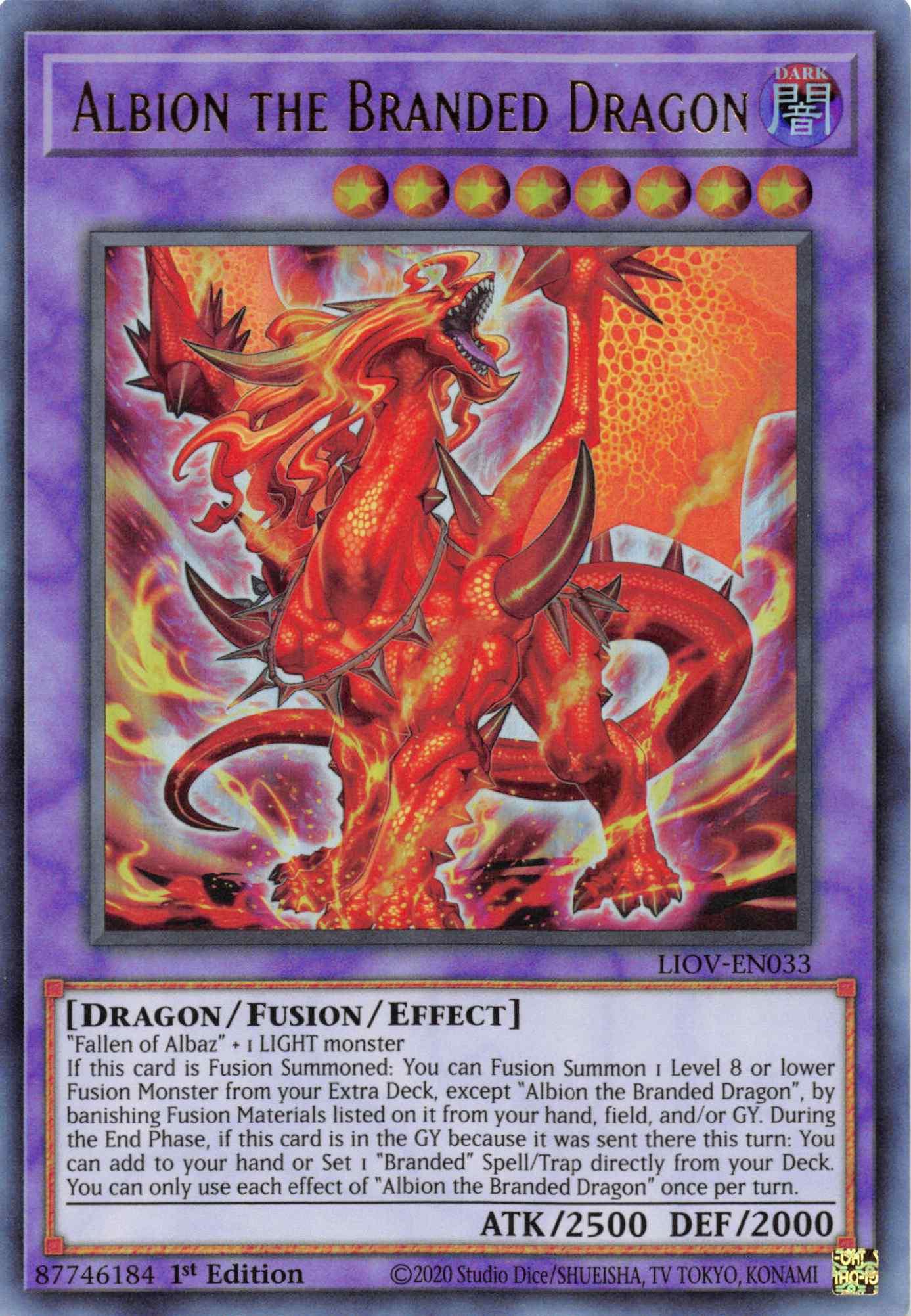 Albion the Branded Dragon [LIOV-EN033] Ultra Rare - Josh's Cards