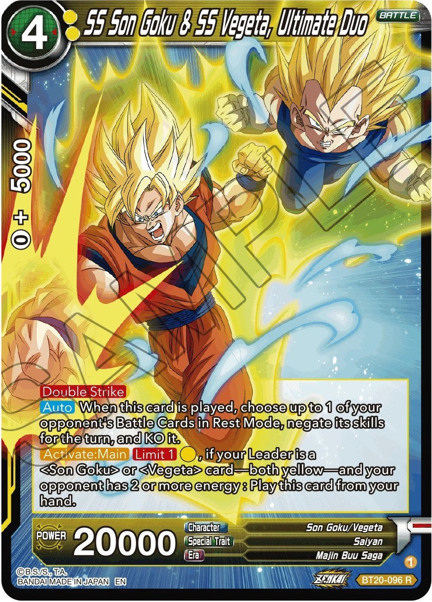 SS Son Goku & SS Vegeta, Ultimate Duo (BT20-096) [Power Absorbed] Parallel Foil