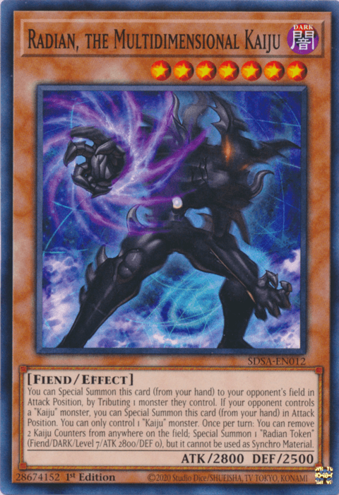 Radian, the Multidimensional Kaiju [SDSA-EN012] Common - Josh's Cards