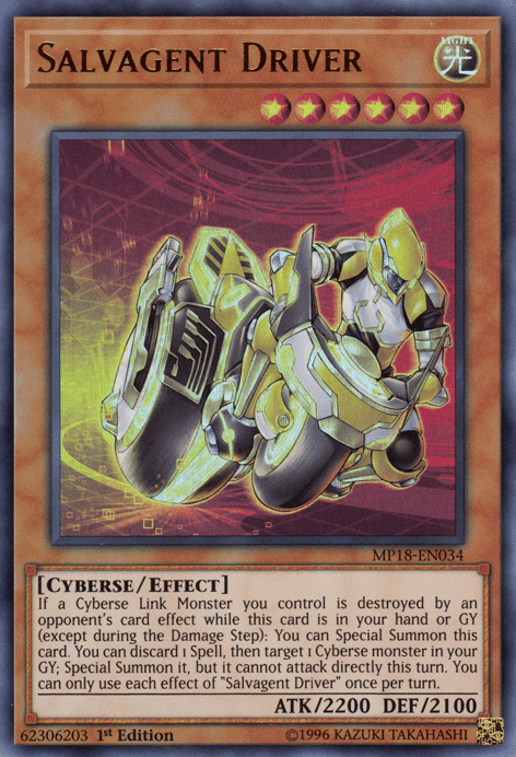 Salvagent Driver [MP18-EN034] Ultra Rare - Josh's Cards