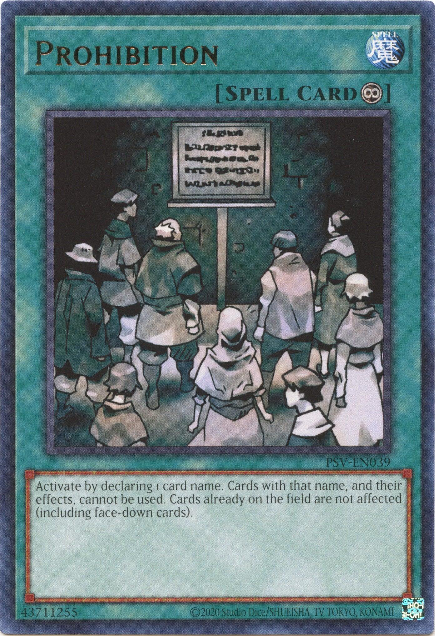 Prohibition (25th Anniversary) [PSV-EN039] Rare - Josh's Cards