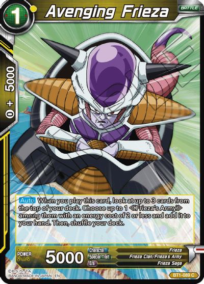 Avenging Frieza (Reprint) (BT1-089) [Battle Evolution Booster] Parallel Foil
