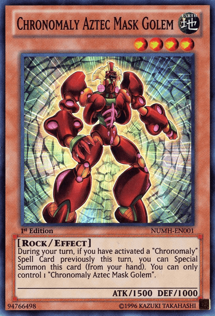 Chronomaly Aztec Mask Golem [NUMH-EN001] Super Rare - Josh's Cards