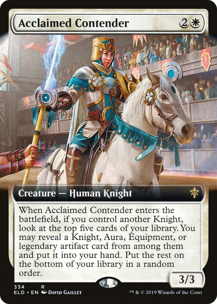 Acclaimed Contender (ELD-334) - Throne of Eldraine: (Extended Art)