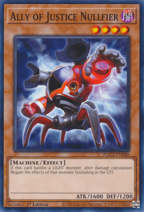 Ally of Justice Nullfier [HAC1-EN080] Common - Josh's Cards