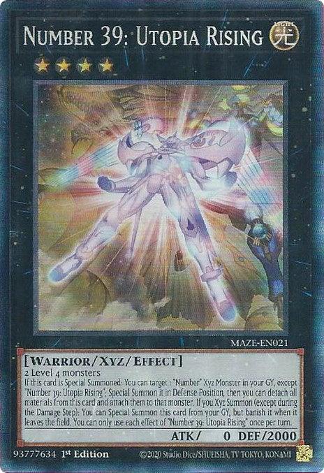 Number 39: Utopia Rising [MAZE-EN021] Collector's Rare - Josh's Cards
