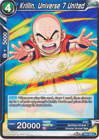 Krillin, Universe 7 United (DB1-025) [Dragon Brawl] Parallel Foil
