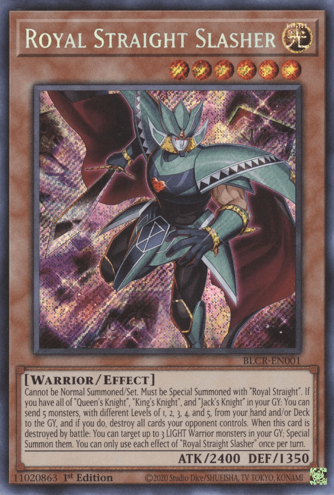 Royal Straight Slasher [BLCR-EN001] Secret Rare - Josh's Cards