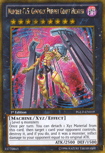 Number C15: Gimmick Puppet Giant Hunter [PGLD-EN019] Gold Secret Rare - Josh's Cards