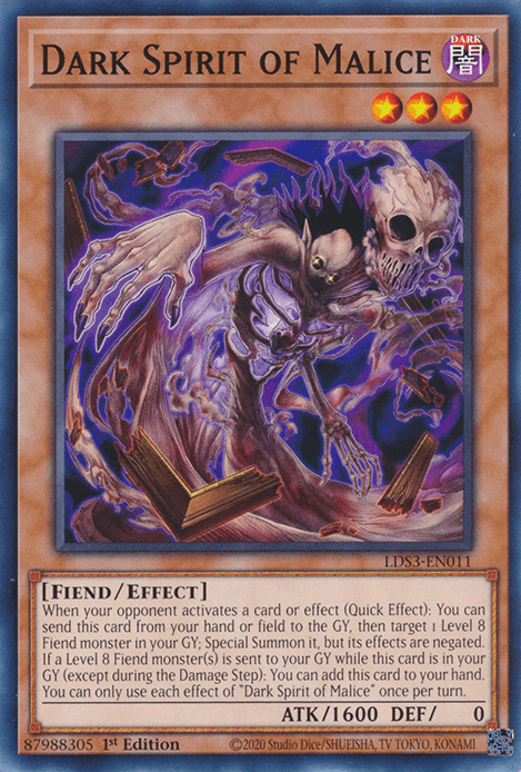 Dark Spirit of Malice [LDS3-EN011] Common - Josh's Cards