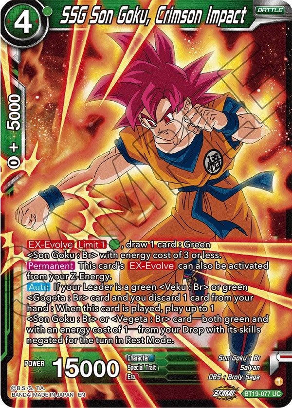SSG Son Goku, Crimson Impact (BT19-077) [Fighter's Ambition] Parallel Foil