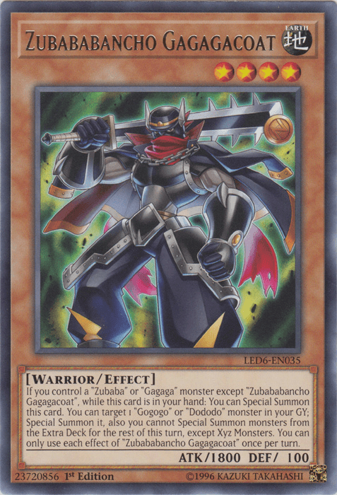 Zubababancho Gagagacoat [LED6-EN035] Rare - Josh's Cards