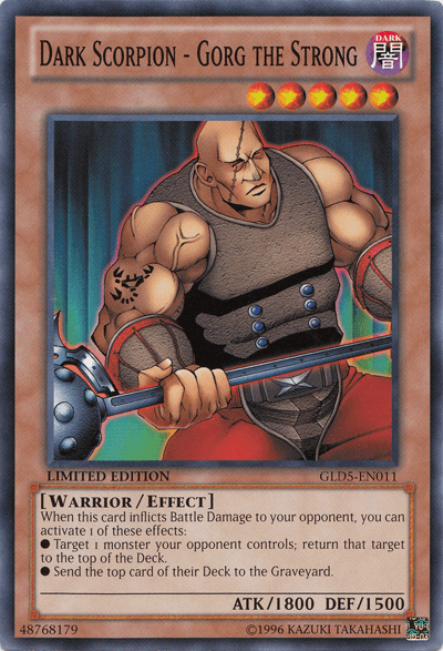 Dark Scorpion - Gorg the Strong [GLD5-EN011] Common - Josh's Cards