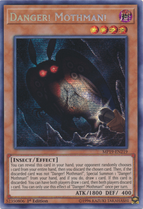 Danger! Mothman! [MP19-EN219] Prismatic Secret Rare - Josh's Cards