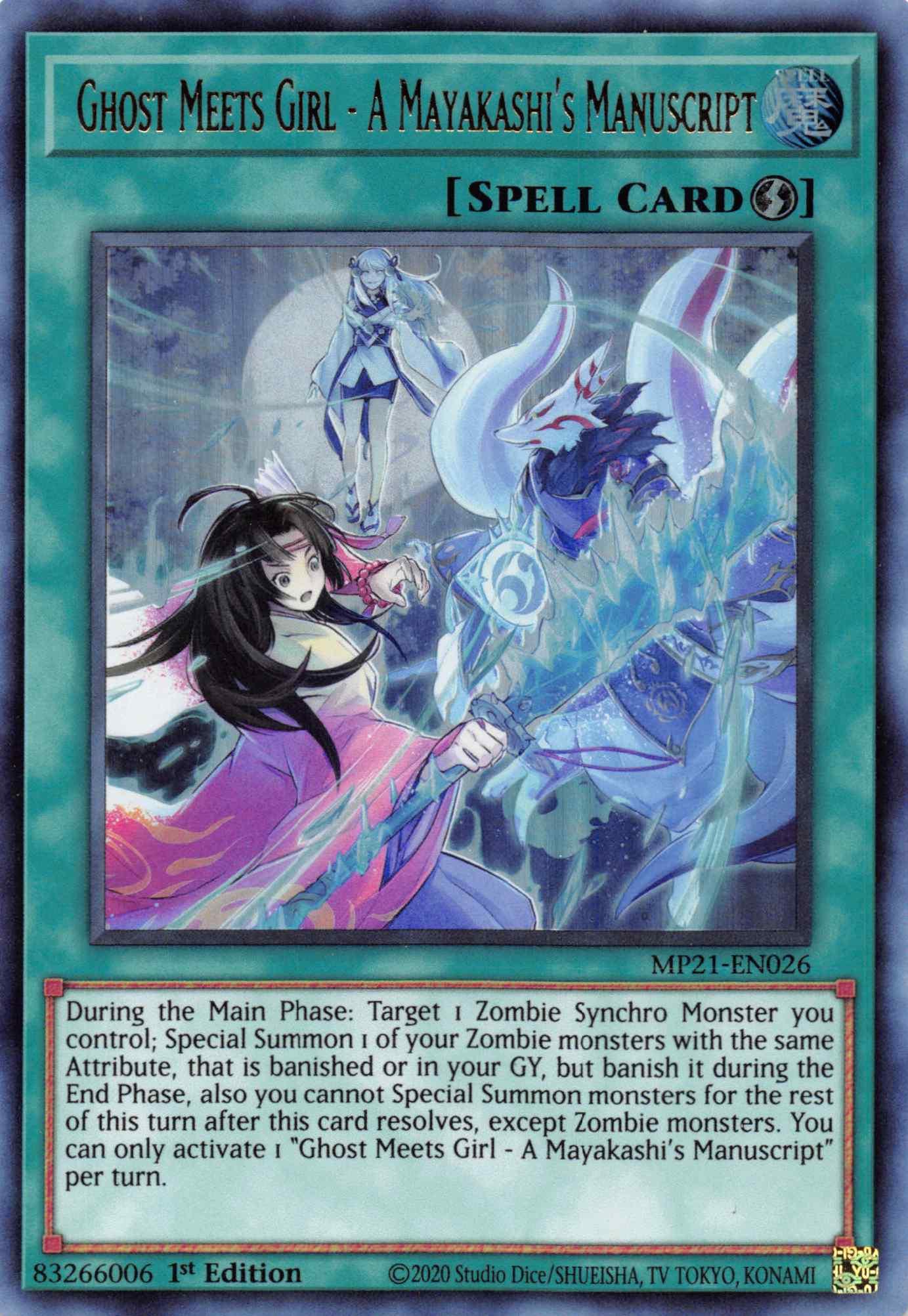 Ghost Meets Girl - A Mayakashi's Manuscript [MP21-EN026] Ultra Rare - Josh's Cards