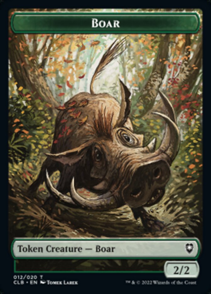 Treasure // Boar Double-Sided Token [Commander Legends: Battle for Baldur's Gate Tokens] Foil