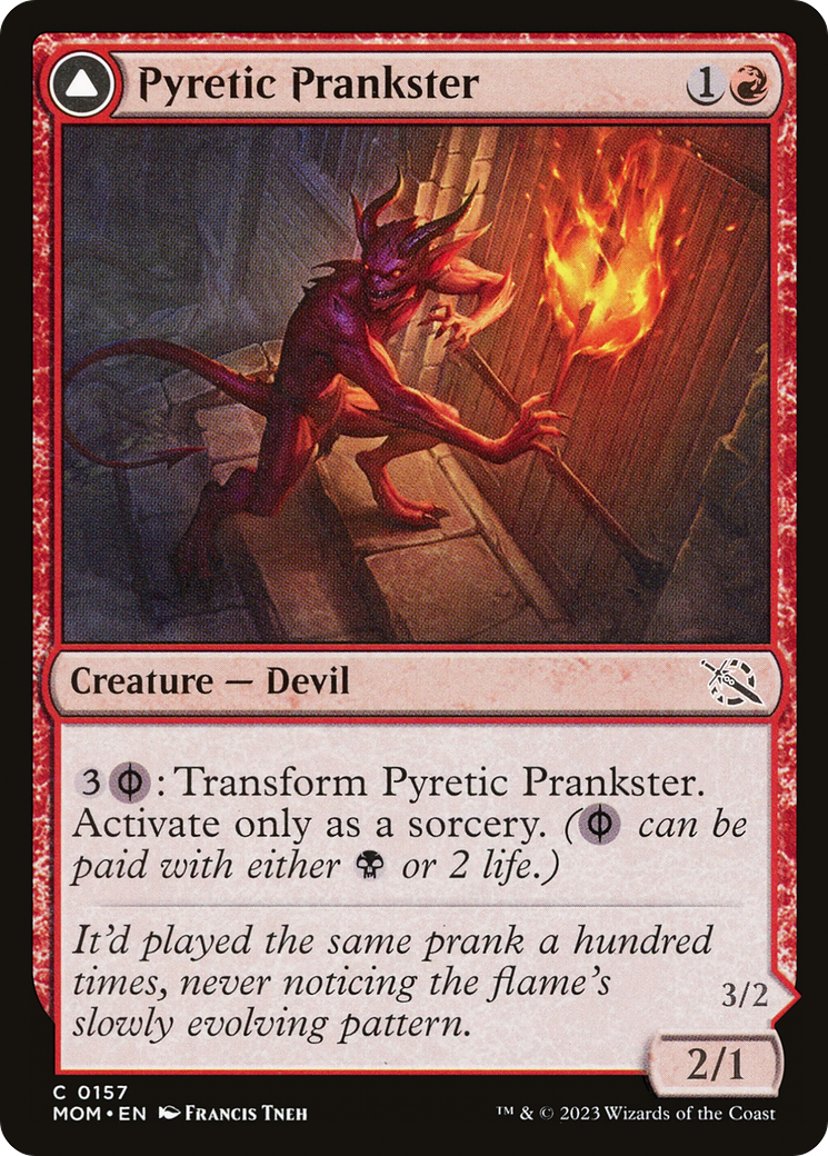 Pyretic Prankster // Glistening Goremonger (MOM-157) - March of the Machine Foil