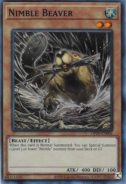 Nimble Beaver [OP20-EN006] Super Rare - Josh's Cards