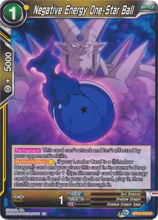 Negative Energy One-Star Ball (BT10-119) [Rise of the Unison Warrior] Parallel Foil