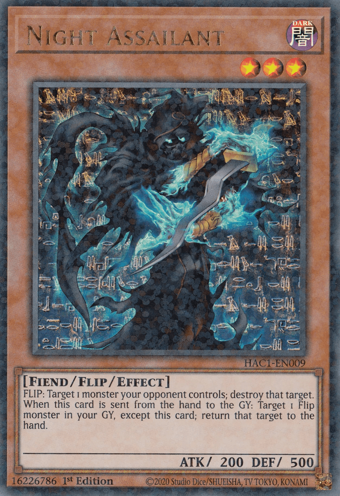 Night Assailant (Duel Terminal) [HAC1-EN009] Parallel Rare - Josh's Cards