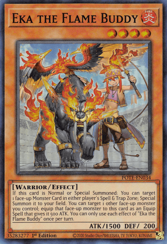 Eka the Flame Buddy [POTE-EN034] Super Rare - Josh's Cards
