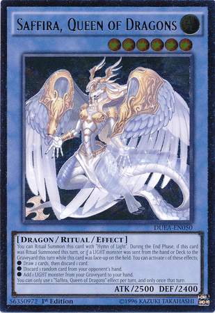 Saffira, Queen of Dragons (UTR) [DUEA-EN050] Ultimate Rare - Josh's Cards