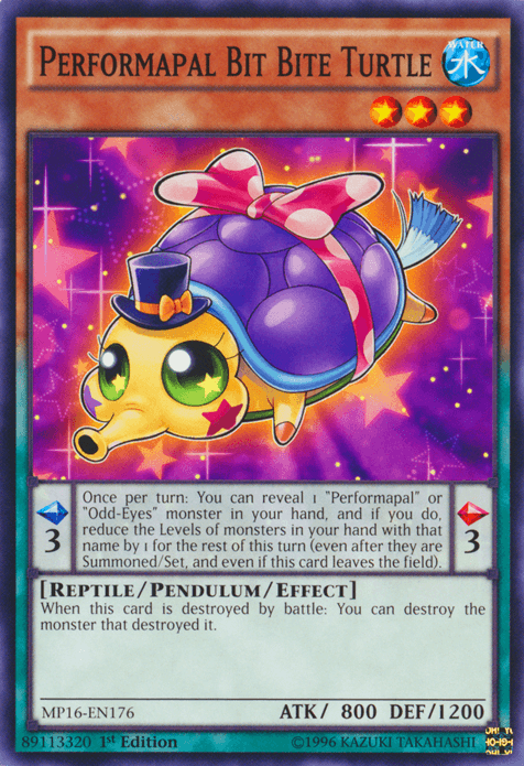 Performapal Bit Bite Turtle [MP16-EN176] Common - Josh's Cards