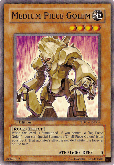 Medium Piece Golem [TDGS-EN007] Common - Josh's Cards