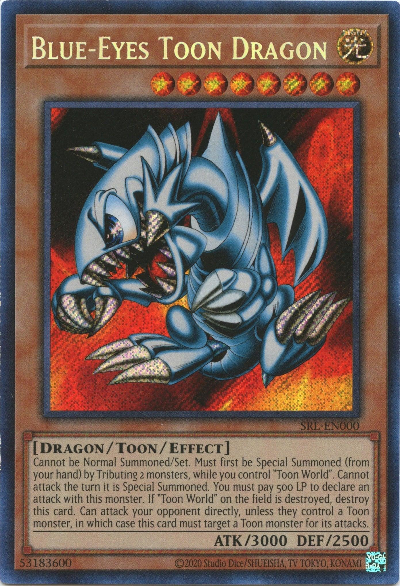 Blue-Eyes Toon Dragon (25th Anniversary) [SRL-EN000] Secret Rare - Josh's Cards