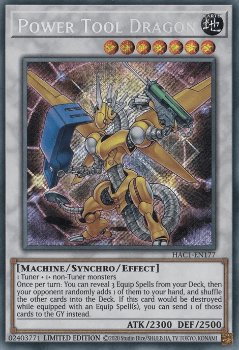 Power Tool Dragon [HAC1-EN177] Secret Rare - Josh's Cards