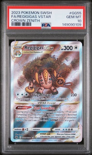 Regigigas VSTAR Crown Zenith Galarian Gallery GG55/GG70 PSA 10