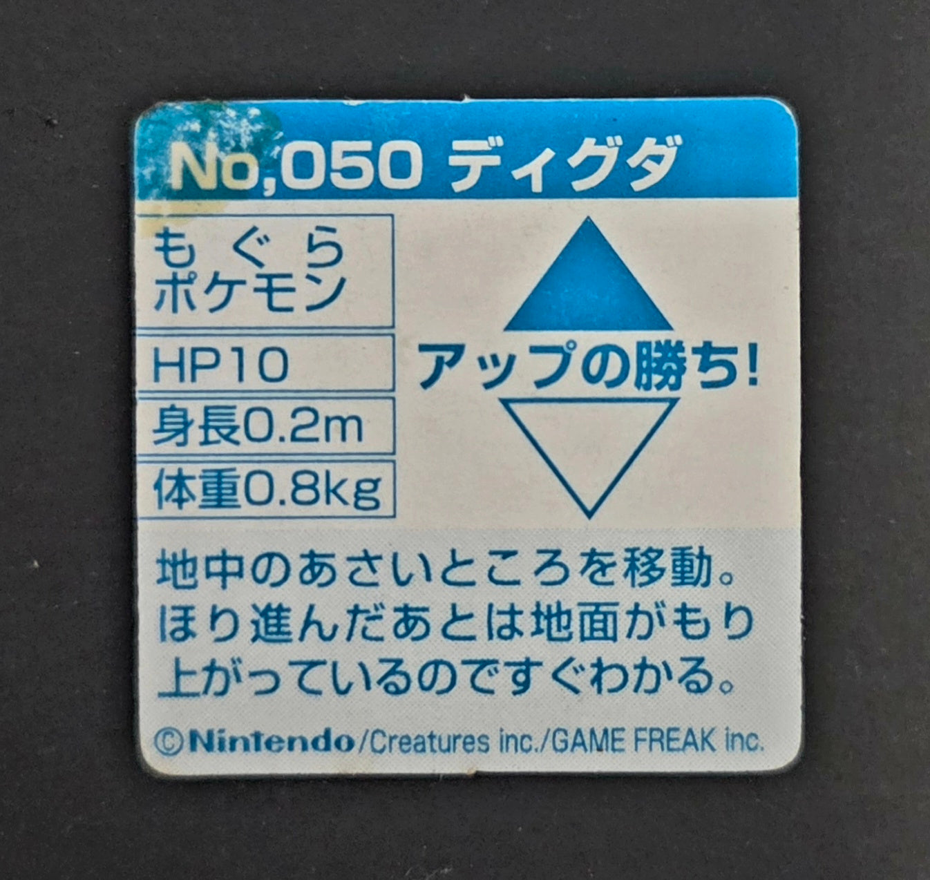 Pokemon Bros Game Boy Mini Card -  Diglett