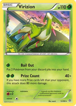 Virizion 012/98 - XY  Ancient Origins Reverse Holofoil