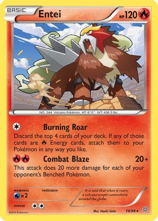 Entei 014/98 - XY  Ancient Origins Reverse Holofoil