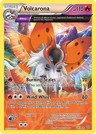 Volcarona 018/98 - XY  Ancient Origins Reverse Holofoil