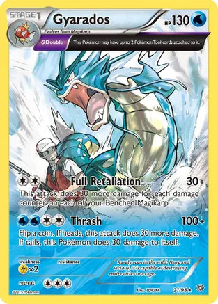 Pokemon: Gyarados Reverse Holo Ancient Origins 21/98 - Light Play