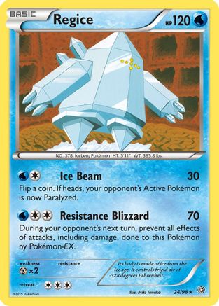 Regice 024/98 - XY  Ancient Origins Reverse Holofoil