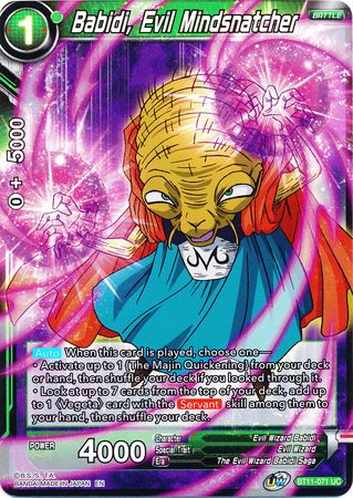 Babidi, Evil Mindsnatcher (BT11-071) [Vermilion Bloodline 2nd Edition] Parallel Foil