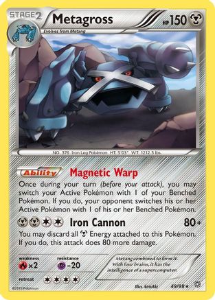 Metagross 049/98 - XY  Ancient Origins Reverse Holofoil