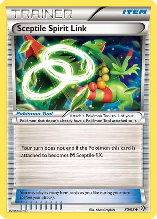 Sceptile Spirit Link 080/98 - XY  Ancient Origins Reverse Holofoil