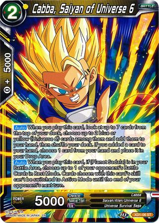 Cabba, Saiyan of Universe 6 (XD1-06) [Assault of the Saiyans] Parallel Foil