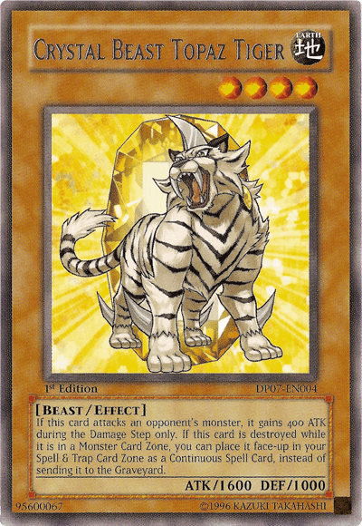 Crystal Beast Topaz Tiger [DP07-EN004] Rare - Josh's Cards