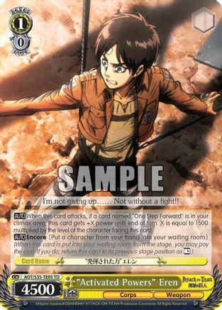 "Activated Powers" Eren (AOT/S35-TE05 TD) - Attack on Titan