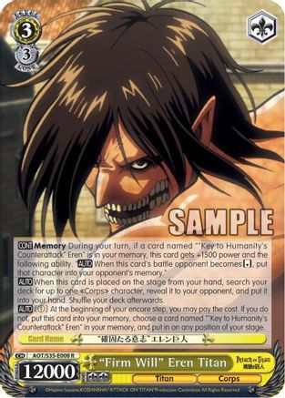 "Firm Will" Eren Titan (AOT/S35-E008 R) - Attack on Titan