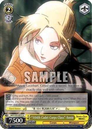 "104th Cadet Corps Class" Annie (AOT/S35-E015 U) - Attack on Titan