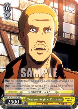 "Garrison Regiment" Hannes (AOT/S35-E019 C) - Attack on Titan