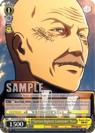 "Garrison Regiment Commander" Pyxis (AOT/S35-E022 C) - Attack on Titan
